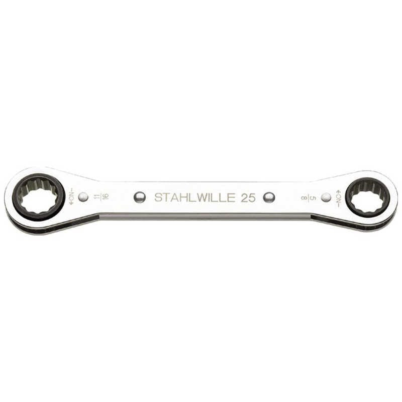 STAHLWILLE　インチサイズ 板ラチェットメガネレンチ 13/16×15/16　25AN-13/16X15/16