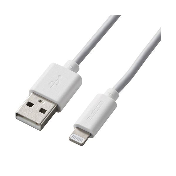 （まとめ） エレコムスタンダードLightningケーブル（タブレット向け） ホワイト 1.0m MPA-UALA10WH 1本 (×3セット)