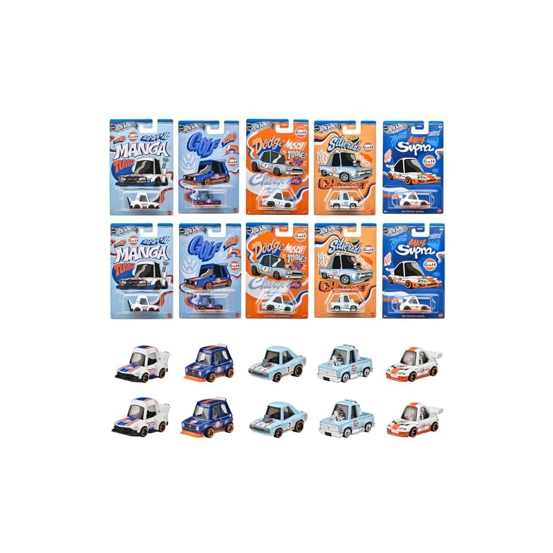 ホットウィール(Hot Wheels) テーマオートモーティブ アソート - ノッポ・ガルフレーシング 10台入り BOX販売 乗り物おもちゃ ミニカー 3歳から マルチ 987L-GDG44