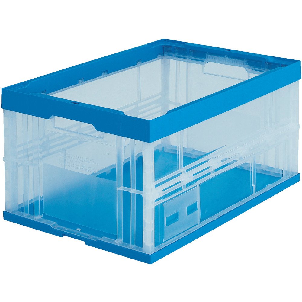 トラスコ中山(TRUSCO) 折りたたみコンテナ 収納ケース 収納ボックス 透明 75L TR-75B-TM