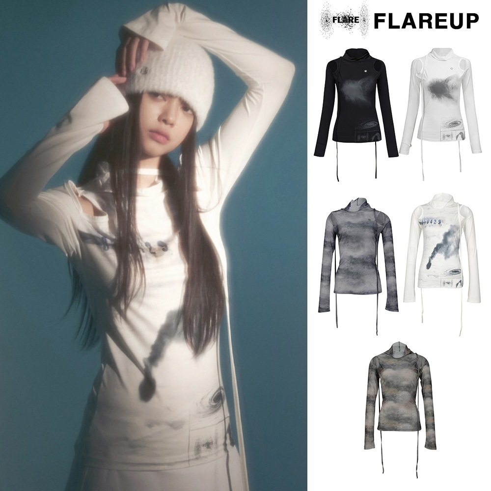 【FLAREUP】Cut-out Turtleneck Long Sleeve