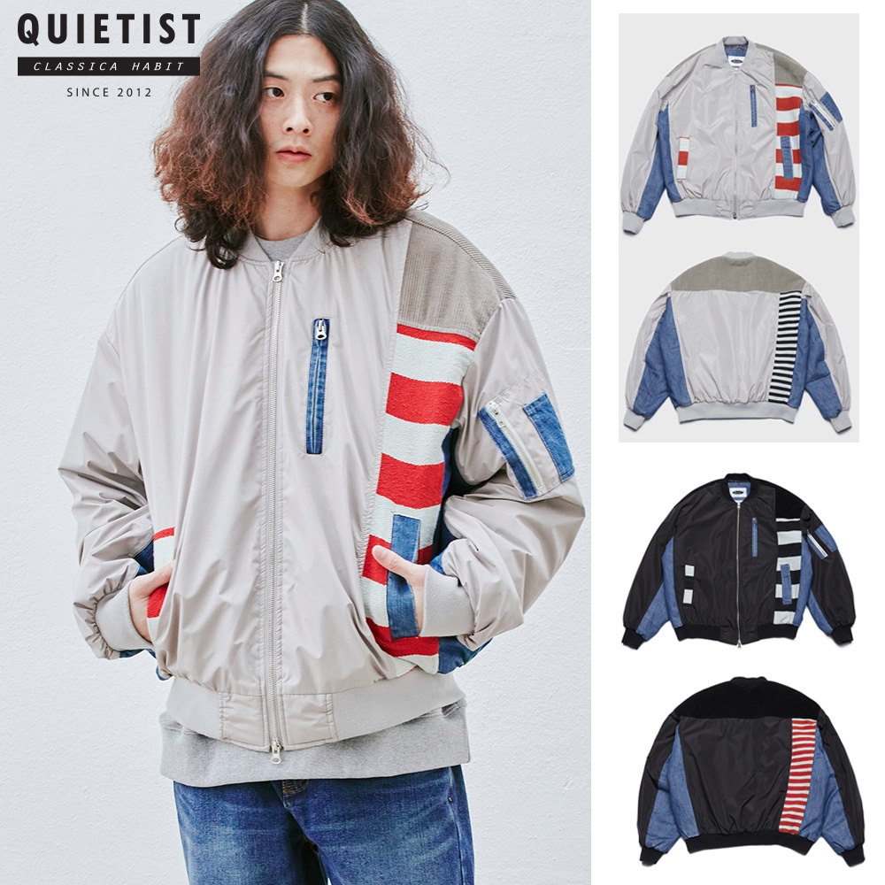 ウォッシュドミックスMA-1ジャケット(2色)Washed Mix MA-1 Jacket (2