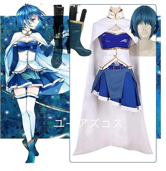 魔法少女まどかマギカ 美樹さやか コスプレ衣装＋ウィッグ＋靴