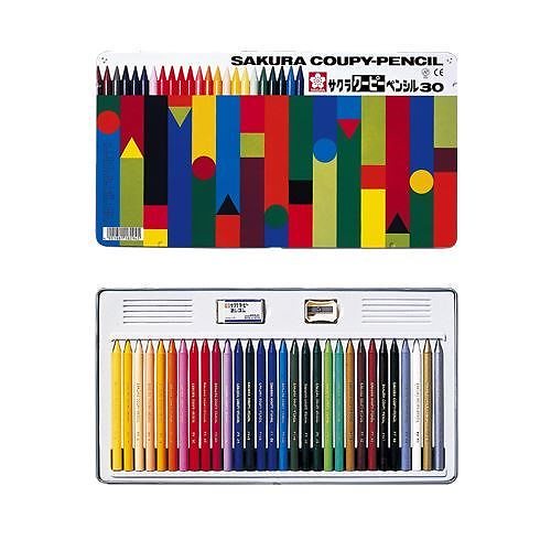 （まとめ買い）サクラクレパス クーピーペンシル30色（缶入り） FY30 00006417 [x3]