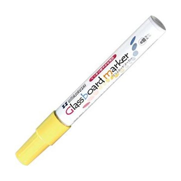 （まとめ）馬印 グラスボードマーカー イエローBGB-Y 1本[x50セット]