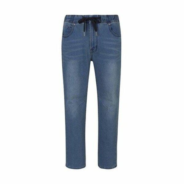 男女共用クロップレギュラーストレートイバンドデニムパンツバンディングジーンズ(B235DP246P93)_BP