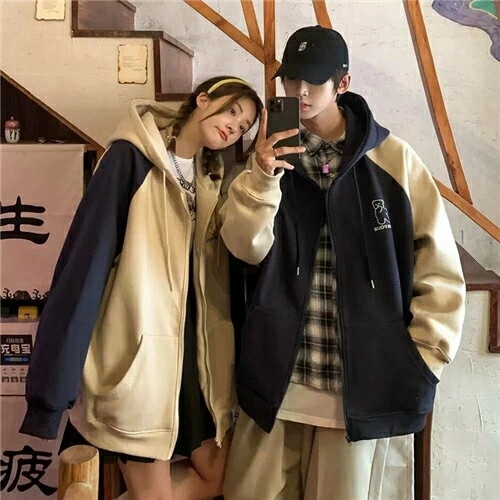 ペアルック パーカー アウター ブランド ペアルック カップル お揃い 服 レディース おしゃれ 春 カップル ペアルックトレーナー 大きいサイズ リンクコーデ ペアルック 冬 カップル カップル お