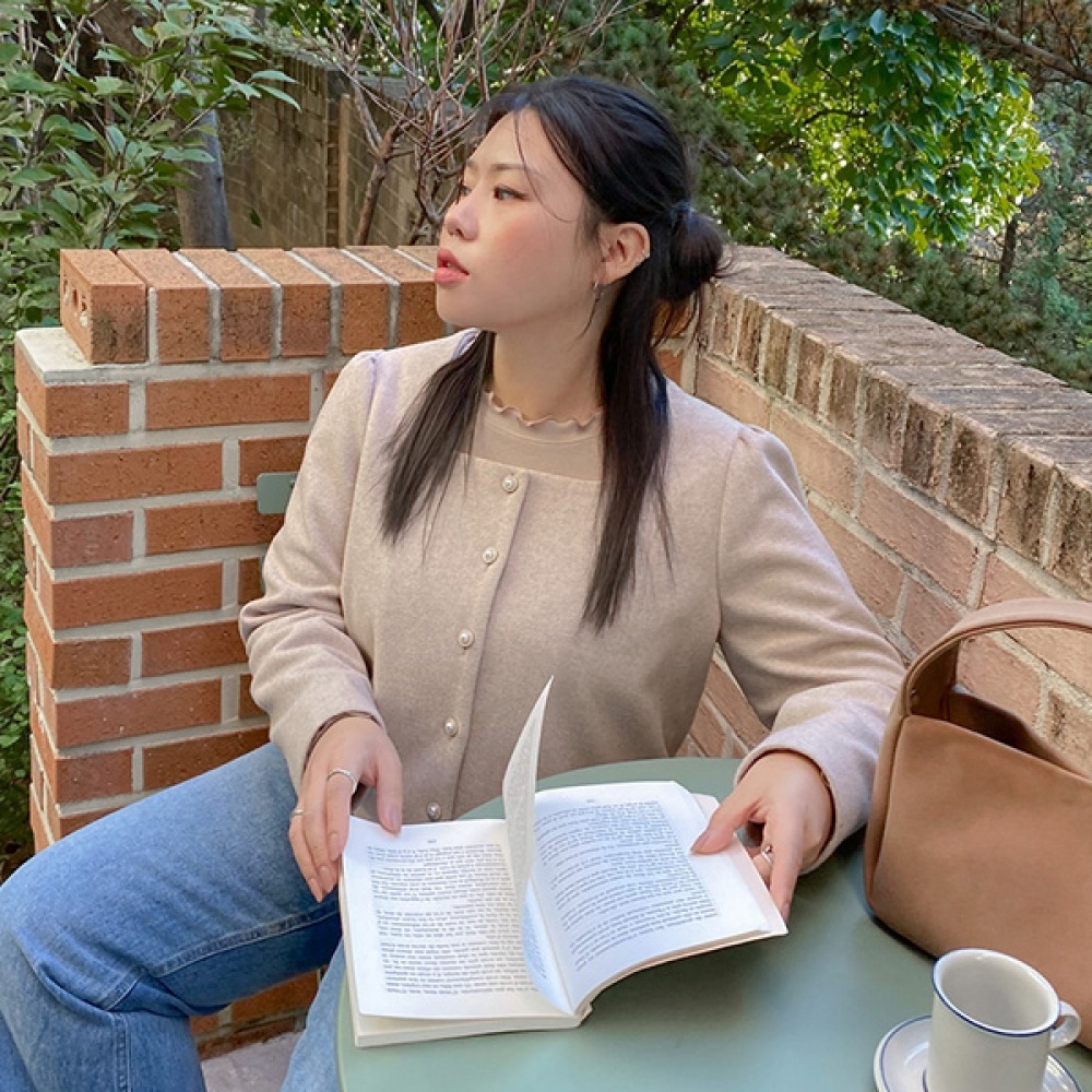 (JSTYLEのイーブレット) イーブレットマラスクエアネックウールJスタイルジャケット