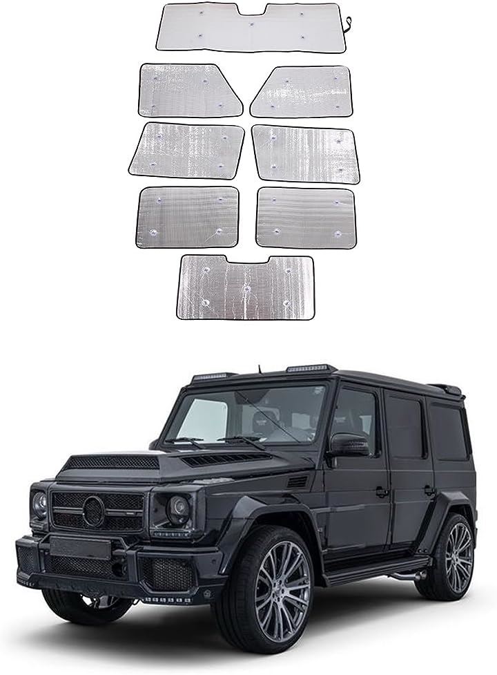 新型 メルセデス ベンツ Gクラス 専用 2004～2018に適用 サンシェード 純正 車用サンシェード 遮光シェード 8点セット(全窓用)
