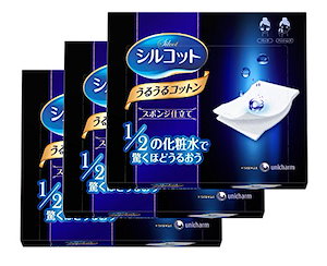 シルコット うるうるコットン スポンジ仕立て 40枚入3個