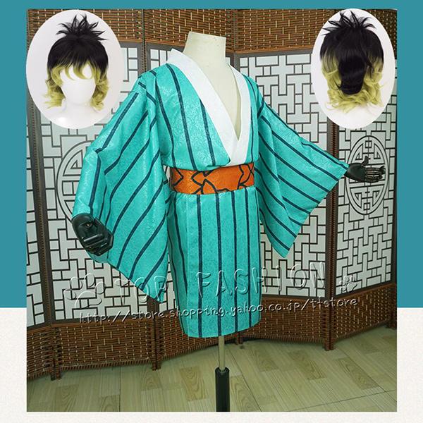 1374コスチューム 妓夫太郎 花街編 遊郭編 浴衣 和服 コスプレ衣装 着物 cosplay アニメ ゲーム 男女兼用 コスチューム パーティーグッズ ハロウィン仮装