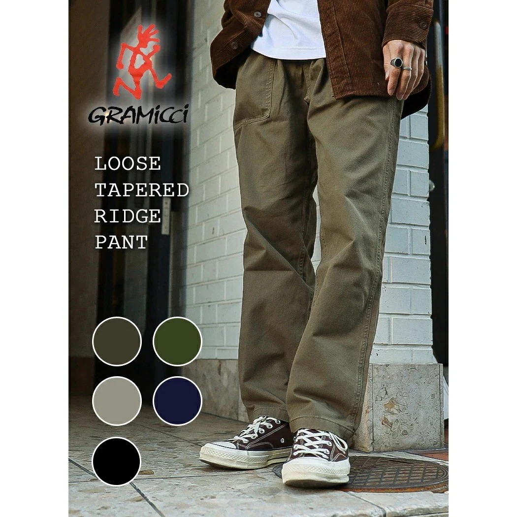 GRAMICCI ルーズテーパードリッジパンツ LOOSE TAPERED RIDGE PANT BLACK DOUBLE/NAVY OLIVE DUSKY/OLIVE PIGMENT/SAGE/GR
