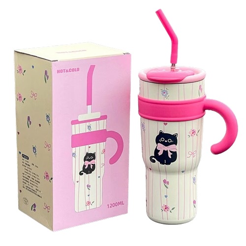 ビッグマック氷覇カップ大容量ストロー保温カップ女子2024新型オフィス保冷カップ高颜値