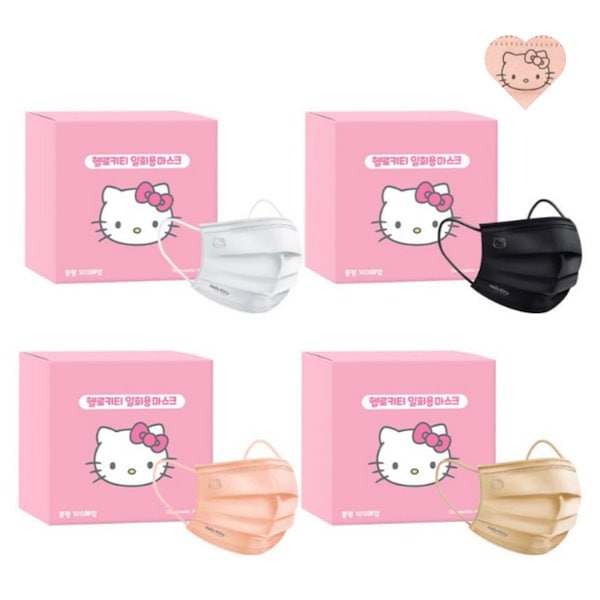 Qoo10] 【正規品】 キティちゃんマスク 100枚