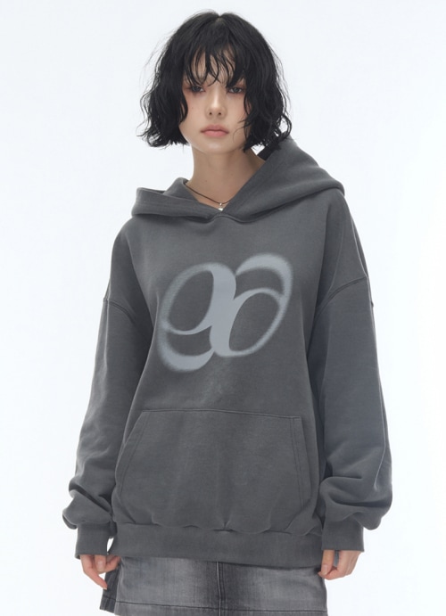 【AS"ON】 PIGMENT WASHING HOODIE / CHARCOAL 正規品