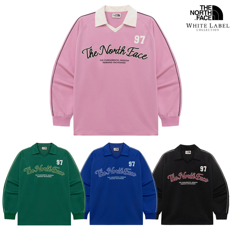 韓国正規品 [新作] ユニセックス TNF CREW COLLAR L/S TEE 長袖 Tシャツ・カットソー ロングスリーブTシャツ [4カラー] 韓国ファッション デイリー