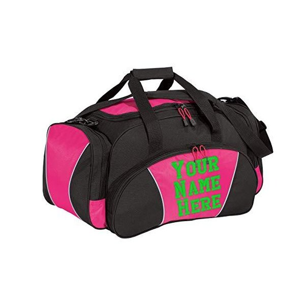 Personalized Monogrammed Gym Duffel Bag with Custom Text Metro Travel Bag with Customizable Embroi