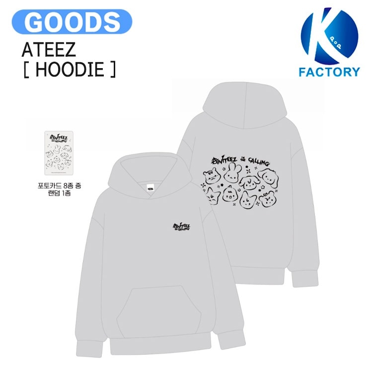 国内発送 [フォトカード付] ATEEZ [ HOODIE ] ANITEEZ IN THE CALLING / 公式グッズ / 予約商品