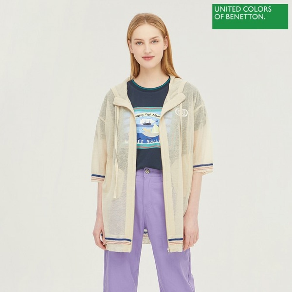 (ベネトン) ベネトンバッグインティシア半袖パーカージップアップ BAKC66331_BE