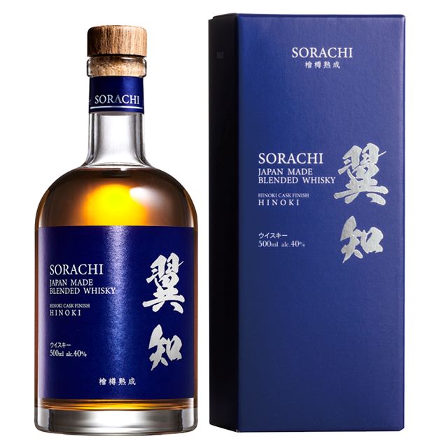 翼知 SORACHI 高級 ウイスキー 500ml 檜 ヒノキ樽 国産 ウイスキー ブレンデッド 箱入り メーカー公式