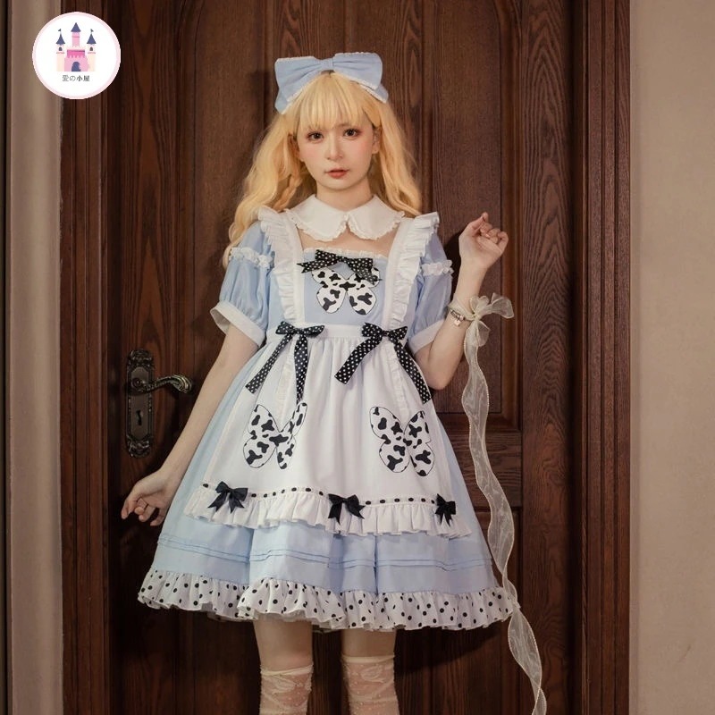 念願のロリータスカートオリジナル正規版かわいい日常蝶ロリータワンピースopライトスカート