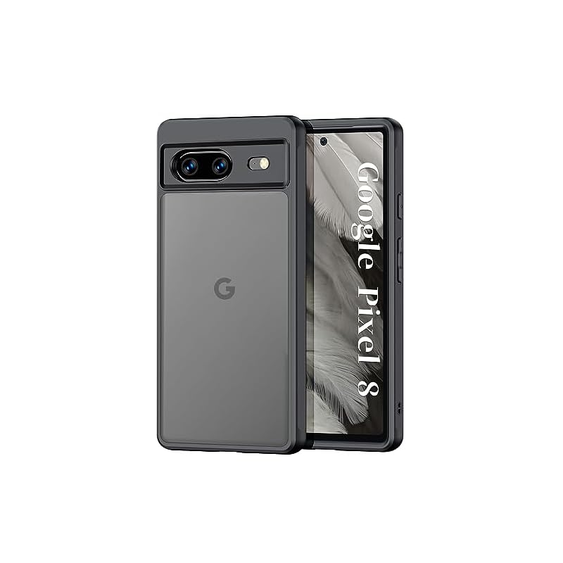 ZXZone Pixel 8 用 ケース カバー 半透明上品感 マット感 耐衝撃 画面レンズ保護 米軍MIL規格 滑り止め 指紋黄変防止 ストラップホール付き ワイヤレス充電対応 スマホケース ブ