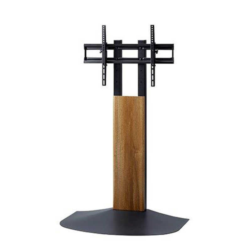 朝日木材　40～77インチ対応 壁寄せスタンド Swing (壁寄せ・ハイタイプ) ダークブラウン木目＆ブラック　WS-B840-DB