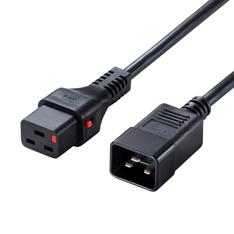 抜け防止ロック電源コード 2m APW15-C20C19LK02