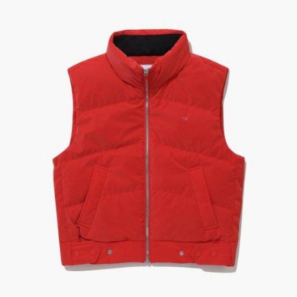 ベスト KQF GP422LWVO3-ORNG 女性 セミグロッシー ダウン ベスト フルジップアップ / オレンジ