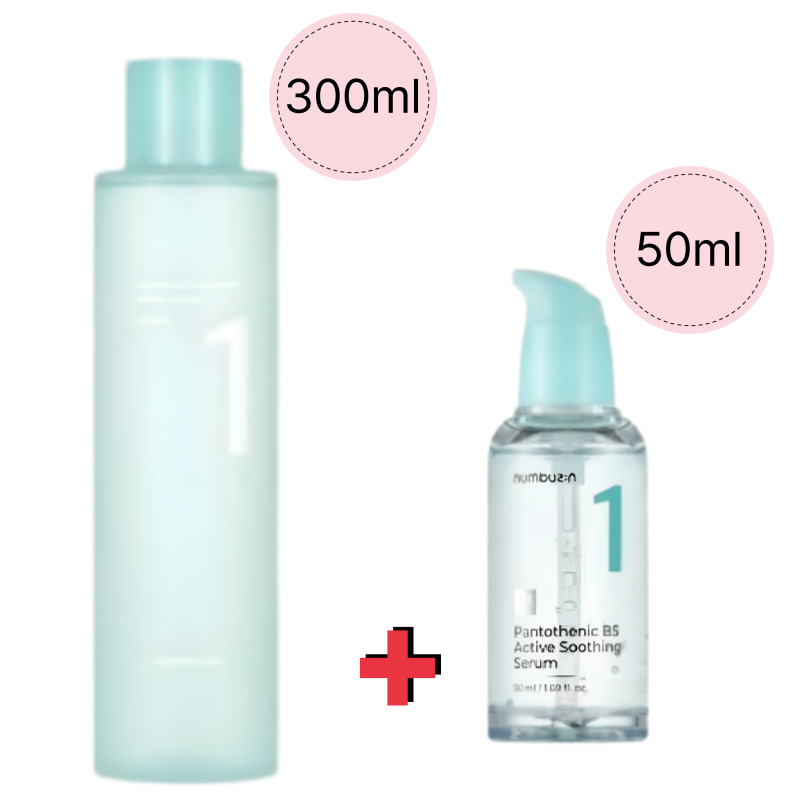 [トナー+セラム 構成] 1番 真にきれいに漬けた青草トナー 300ml + 1番 パントテン酸 アクティブアップ スージングセラム 50ml