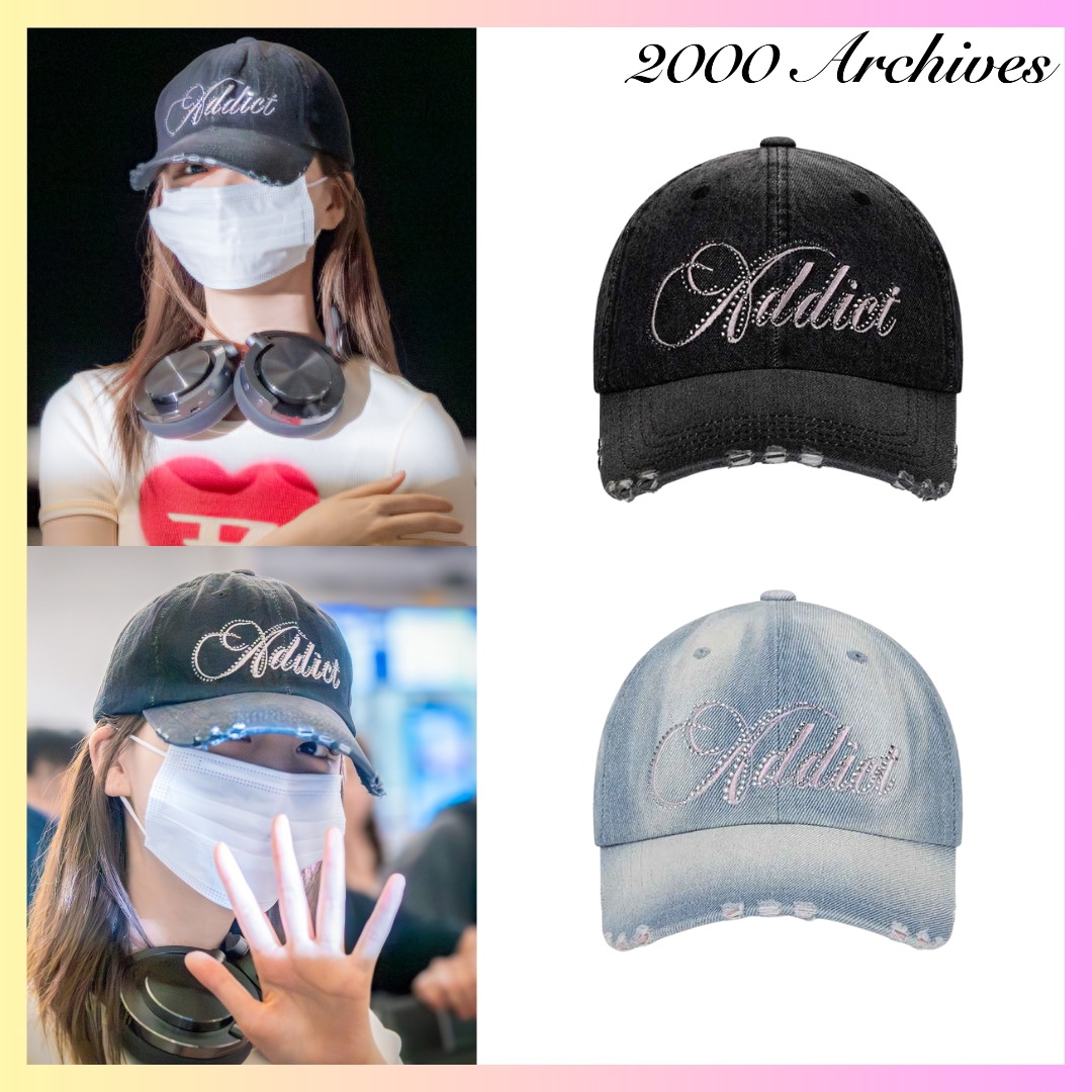 [IVE リズ 着用] ADDICT CAP - 2 Colors + FREE OMAKE 韓国ファッション キャップ 韓国 レディース 深め韓国アイドル 韓国ブランド 8,192円