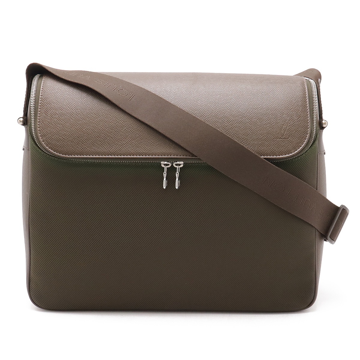 タイガ タイミール ショルダーバッグ メッセンジャーバッグ レザー グリズリ ブラウン M3086