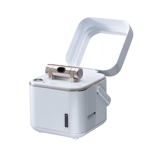 ツインバード フェイススチーマー 水道水対応 持ち運び コンパクト イオンスチーム 美顔器 ミラー付 毛穴ケア パールホワイト 白 SH-2787PW