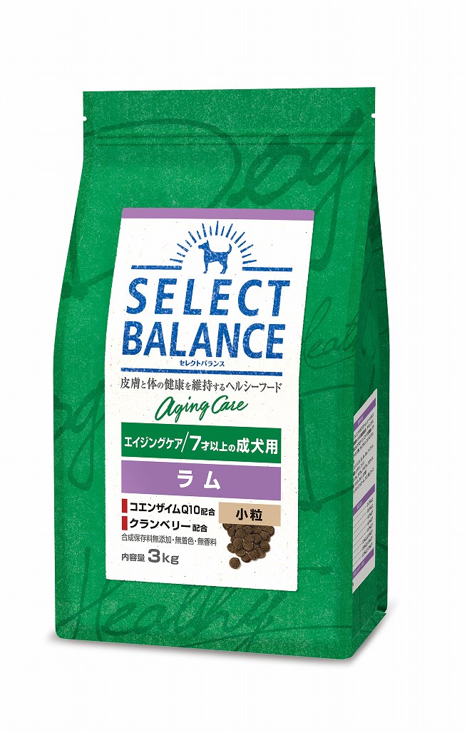 【選べるおやつのおまけ付き】セレクトバランス　エイジングケア　ラム　小粒　７才以上の成犬用　3kg【ドッグフード】【正規品】