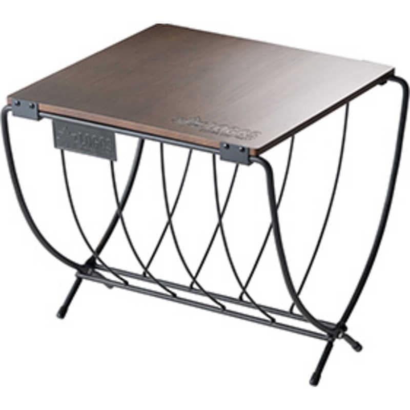 ロゴス　ワイド薪ラックウッドテーブル(約幅40×奥行37×高さ36cm)　81064183