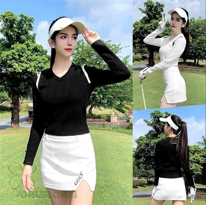 ゴルフ GOLF ウールセーター 秋 冬 レディース コート ゴルフウェア ニットセーター 防寒 暖かい プレゼント ギフト2410gfmy04