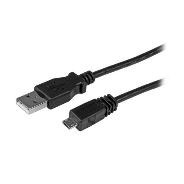 （まとめ） StarTech.com microUSB2.0変換ケーブル 2m USB A（オス）-USB microB（オス） ブラックUUSBHAUB2M 1本 [x3セット]