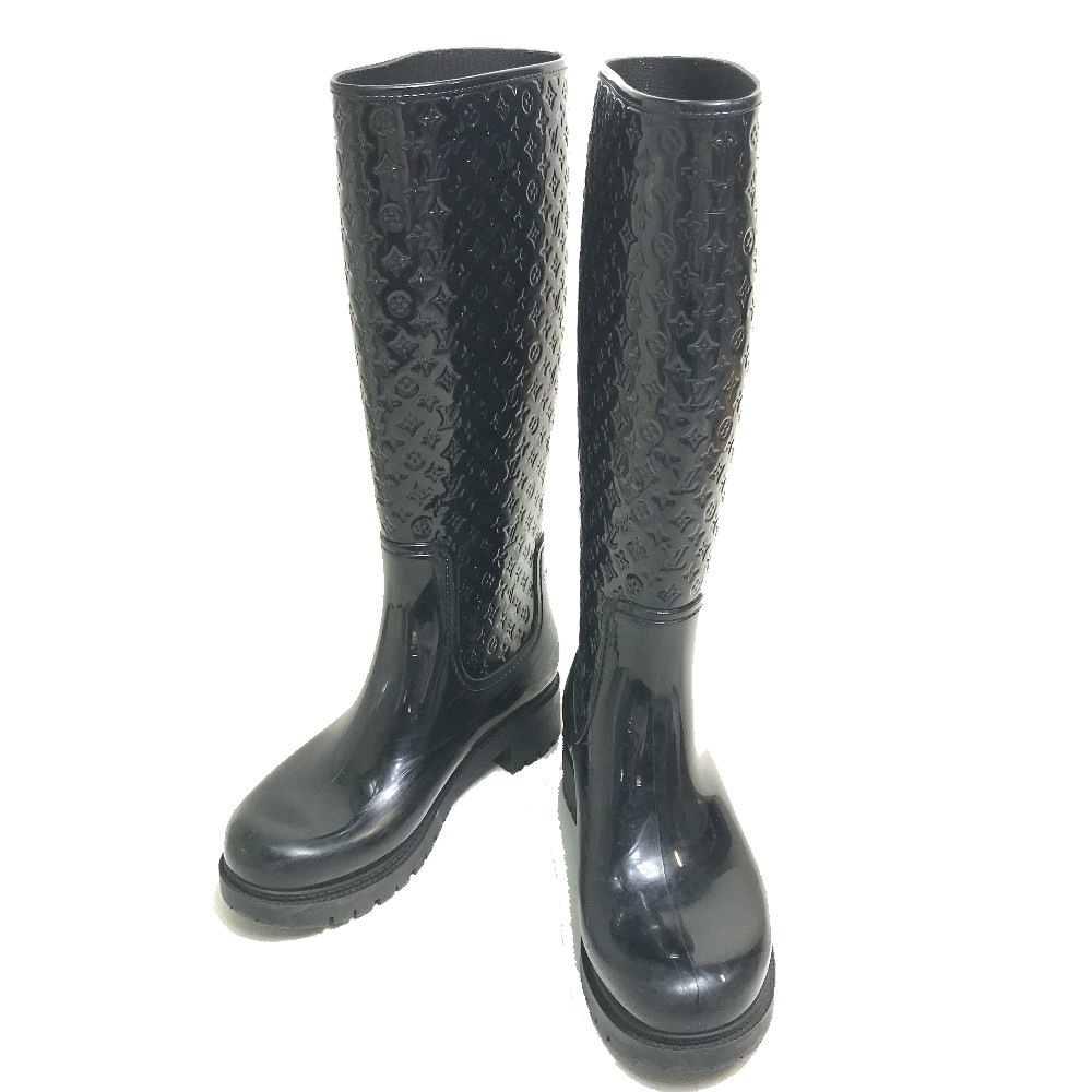 レインシューズ ロングブーツ スプラッシュライン 長靴 レインシューズ ラバー ブラック