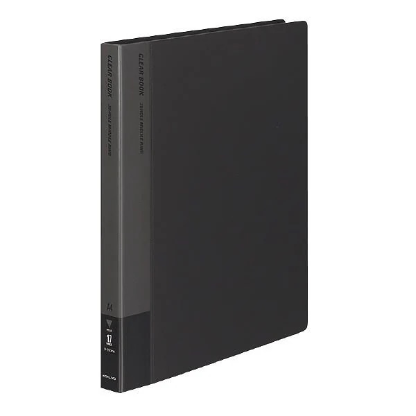 （まとめ買い）クリヤーブック A4縦 替紙式12枚ポケット30穴 濃灰 ラ-720DM [x3]