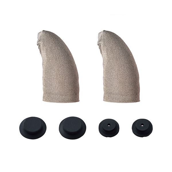 (5個セット)エレコム ゲーミング フィンガーキャップ スマホ タブレット 2個入 ボタン付 Sサイズ シルバー P-GMFF04SSVX5