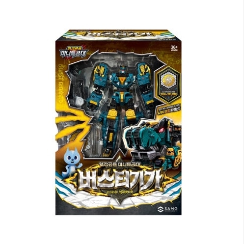 ミニ特攻隊/最強恐竜/ダイノイド ウォリアー/バスター ギガ/三段変身/ロボット/レクスカイザーの右腕/ヘッドボット/ヘッド変身/韓国ロボット/変身ロボット/正品/2025