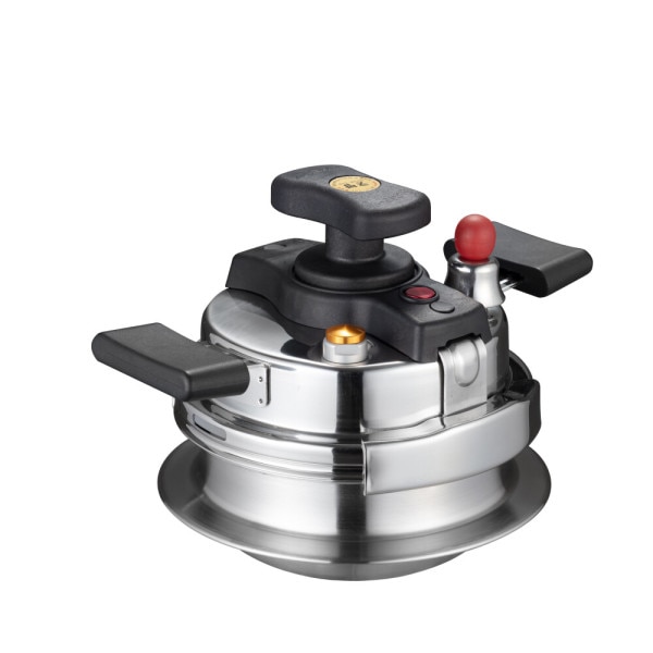 韓国生産 8分 インスタントご飯 2人用 キャンプ 鋳鉄/ステン 圧力炊飯器 インダクション ガス兼用