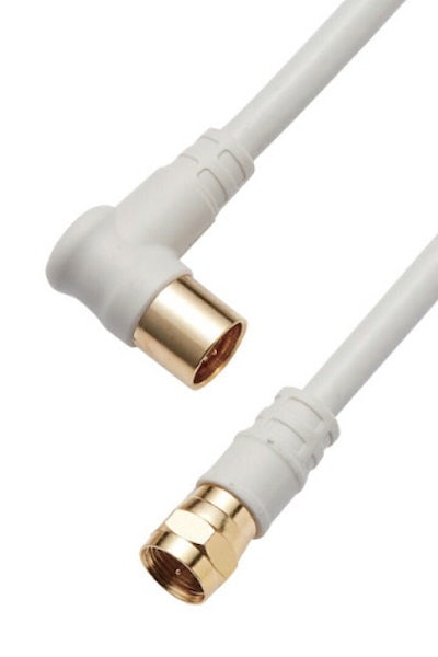 他サイト： DXアンテナ テレビ接続用同軸ケーブル テレビアンテナケーブル 3m しっかり接続ネジ式F字プラグ/ワンタッチ接続L字プラグ 【2K 4K 8K(3224MHz)対応】 高シールド低損失ケーブル ホワの商品画像