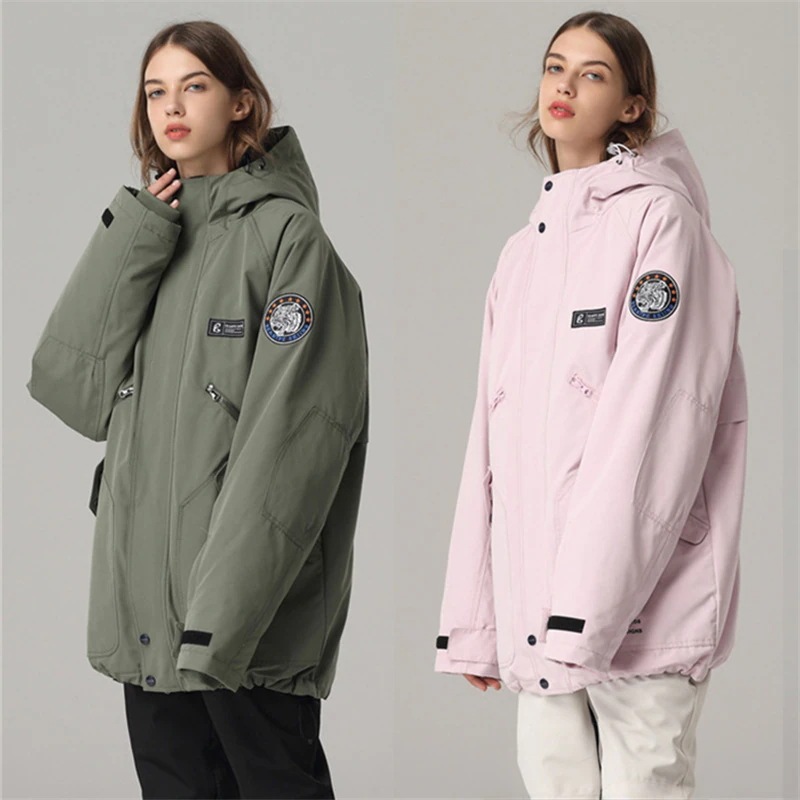 スノーボード ウェア スキーウェア スノボウェア ジャケット メンズ レディース 2024 耐水10000mm フード付き 韓国風 ハイネック アウター 保温防水防寒防風通気