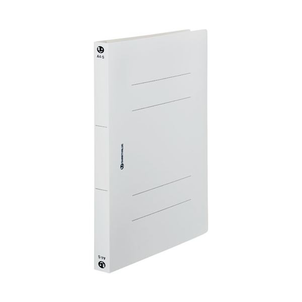 （まとめ） スマートバリュー PPフラットファイル厚綴A4S灰10冊 D080J-GY(×5セット)