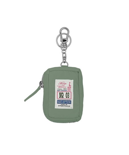 NFF label key ring pouch mint ラベルキーリングポーチ ミント 韓国雑貨 正規品 ポーチ