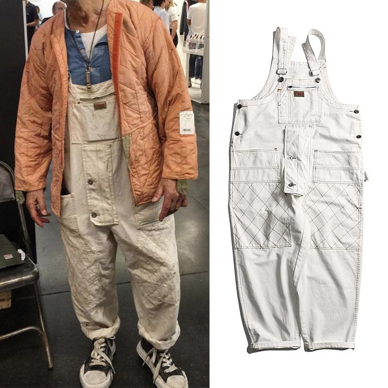 サロペットつなぎオールインワンカジュアルアメカジシンプルストリートワークスタイルスタイリッシュユニセックスゆったり