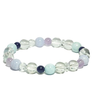 絆を深める 癒し ラリマー ラベンダーアメジスト サファイアブレスレット 天然石 パワーストーン