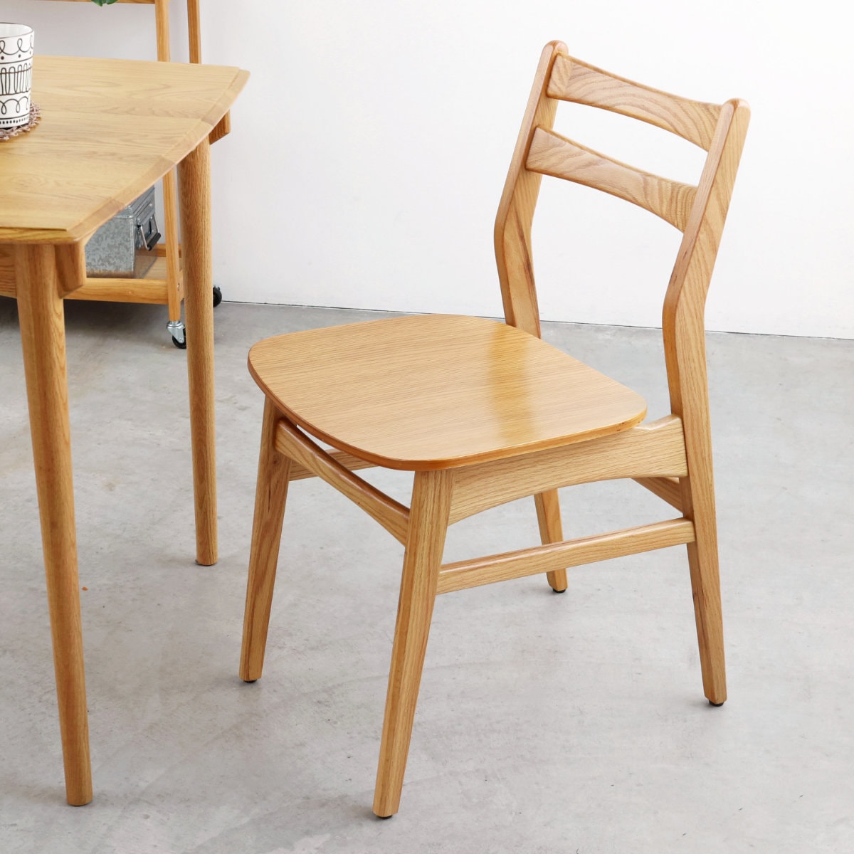ダイニングチェア 座面高43.5cm Herit 食卓椅子 チェア チェアー イス 椅子 いす ダイニング 木製 天然木 オーク 肘なし アームレス 完成品 食卓 リビング おしゃれ 15,620円