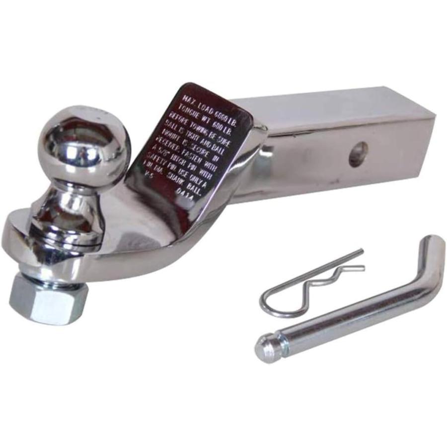 高耐久スチール製トレーラーヒッチセット - 牽引ヒッチ＆ボールマウント 牽引力6000LBS - 船舶等運搬向け - 安全かつ強力な接続保証 トレーラーヒッチボールマウ